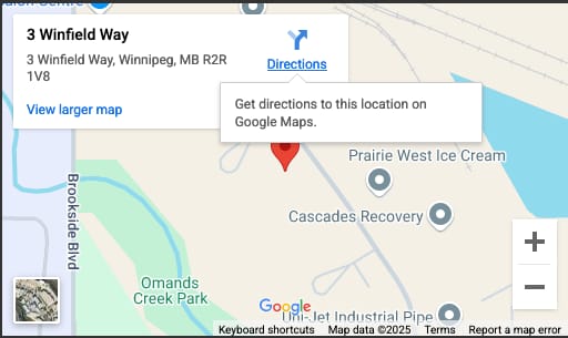 Google Map to 3 Winfield Way, Winnipeg